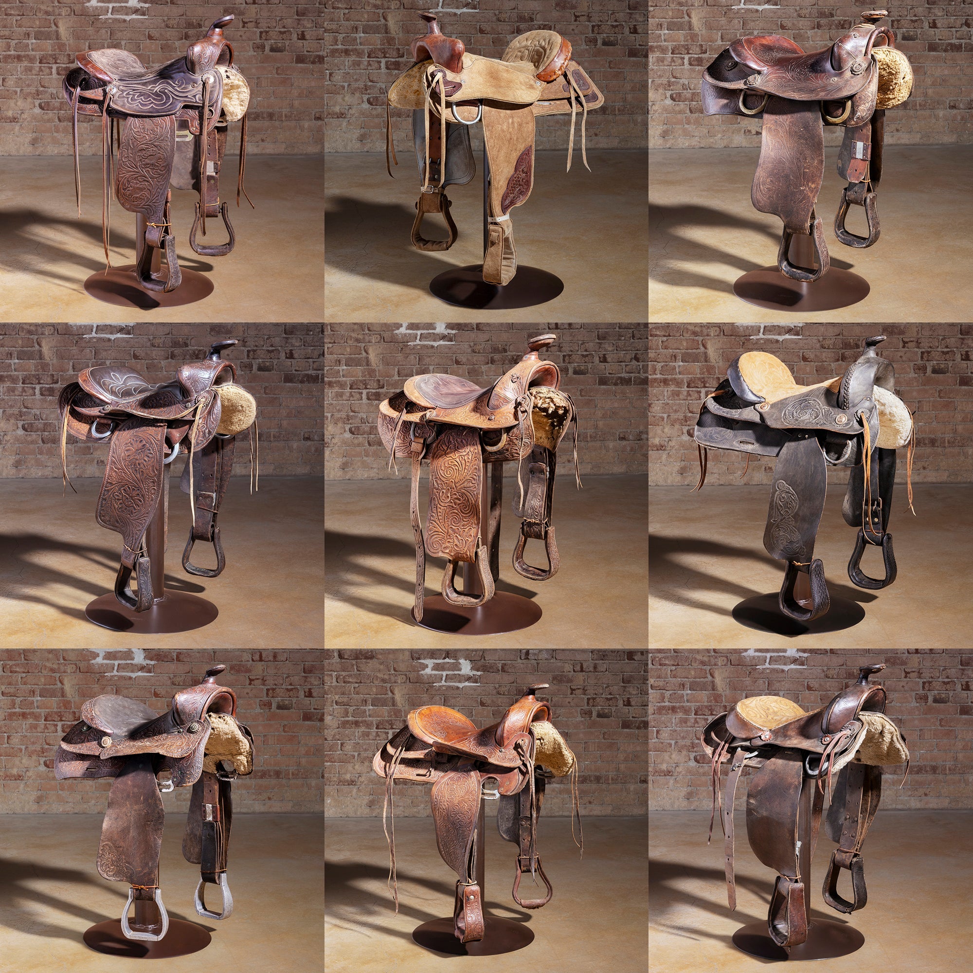 Retired Saddle Series Bar Stools | One-of-One Cowboy Saddle Seats ...