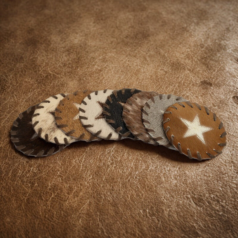 Star Cowhide Coaster