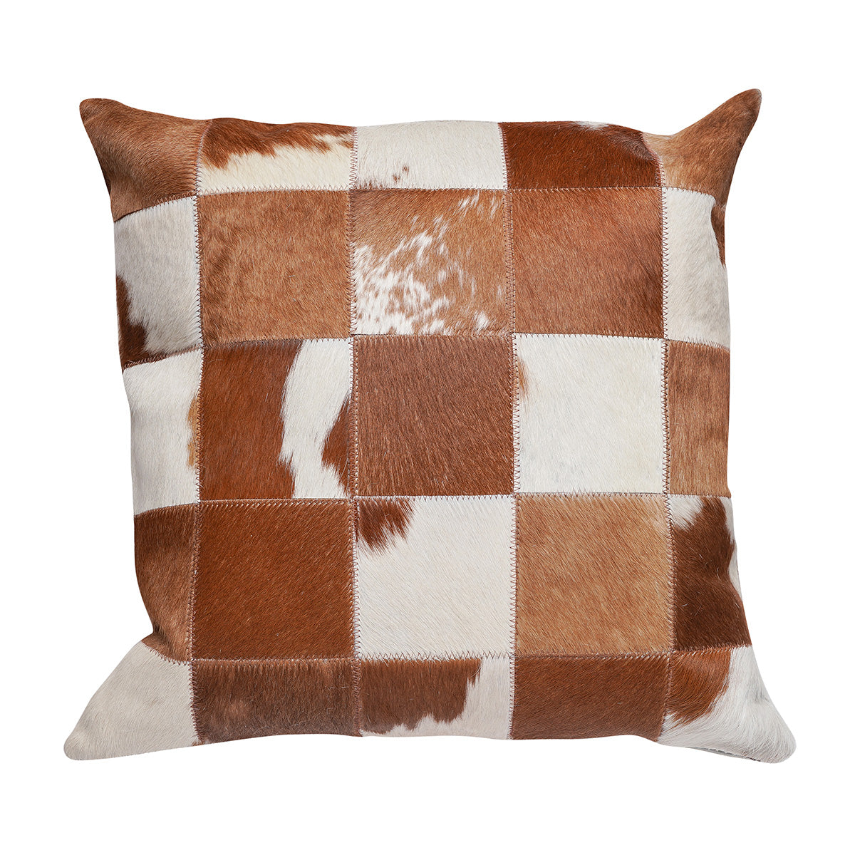 Brown & White Cloudy Patch Pillow