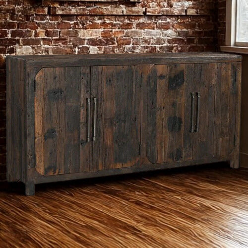 Fortville Reclaimed Wood 4 Door Sideboard
