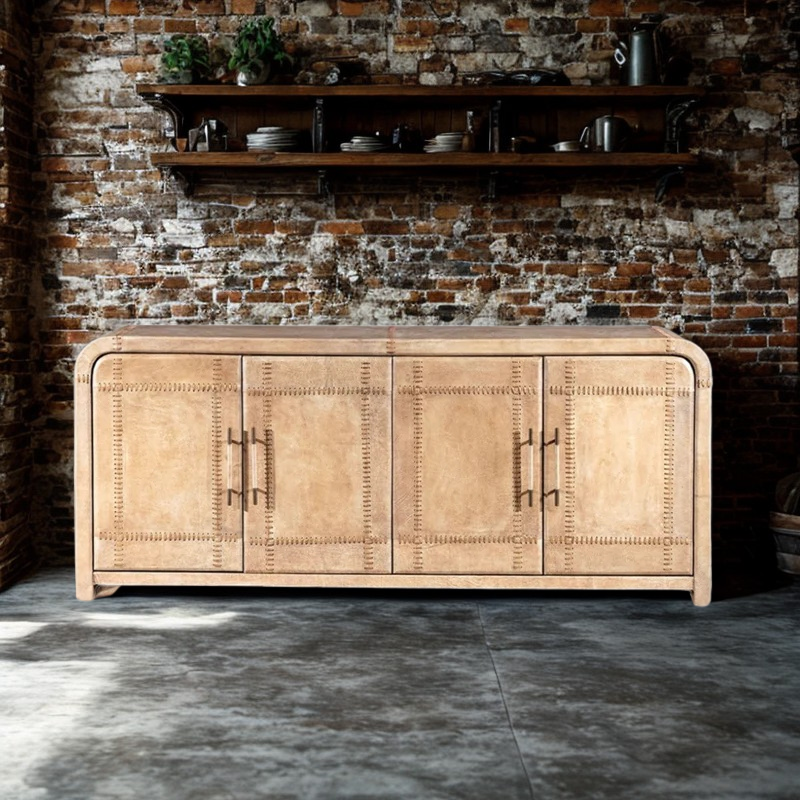 Taylor 4 Door Bone Leather Buffet