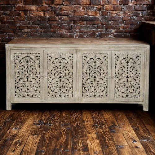 Caprice Limestone Grey 4 Door Console