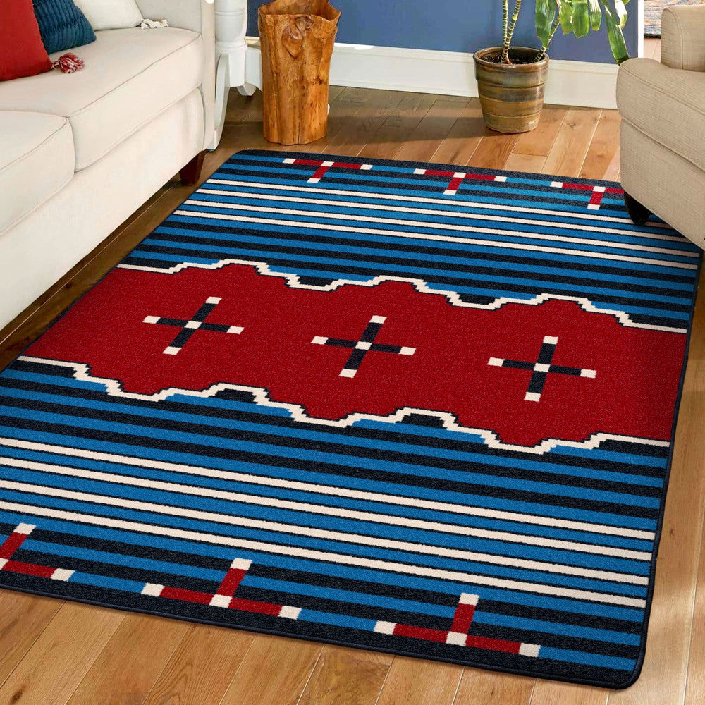 Big Chief - Blue Rug