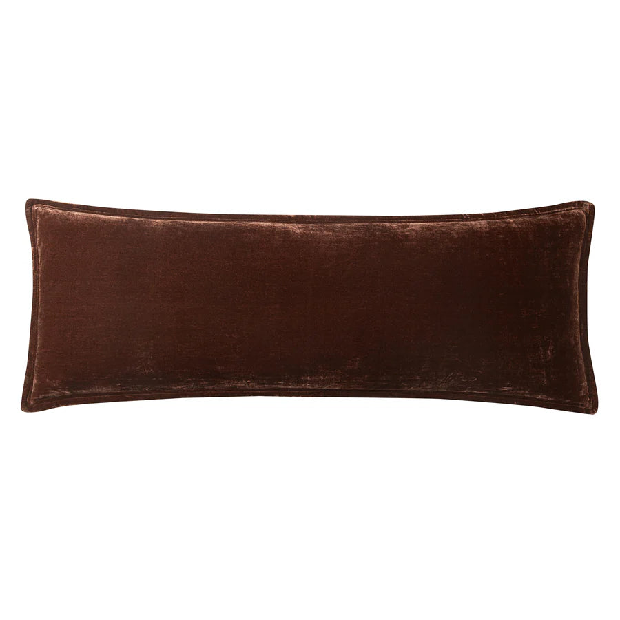 Stella Faux Silk Velvet Long Lumbar Pillow