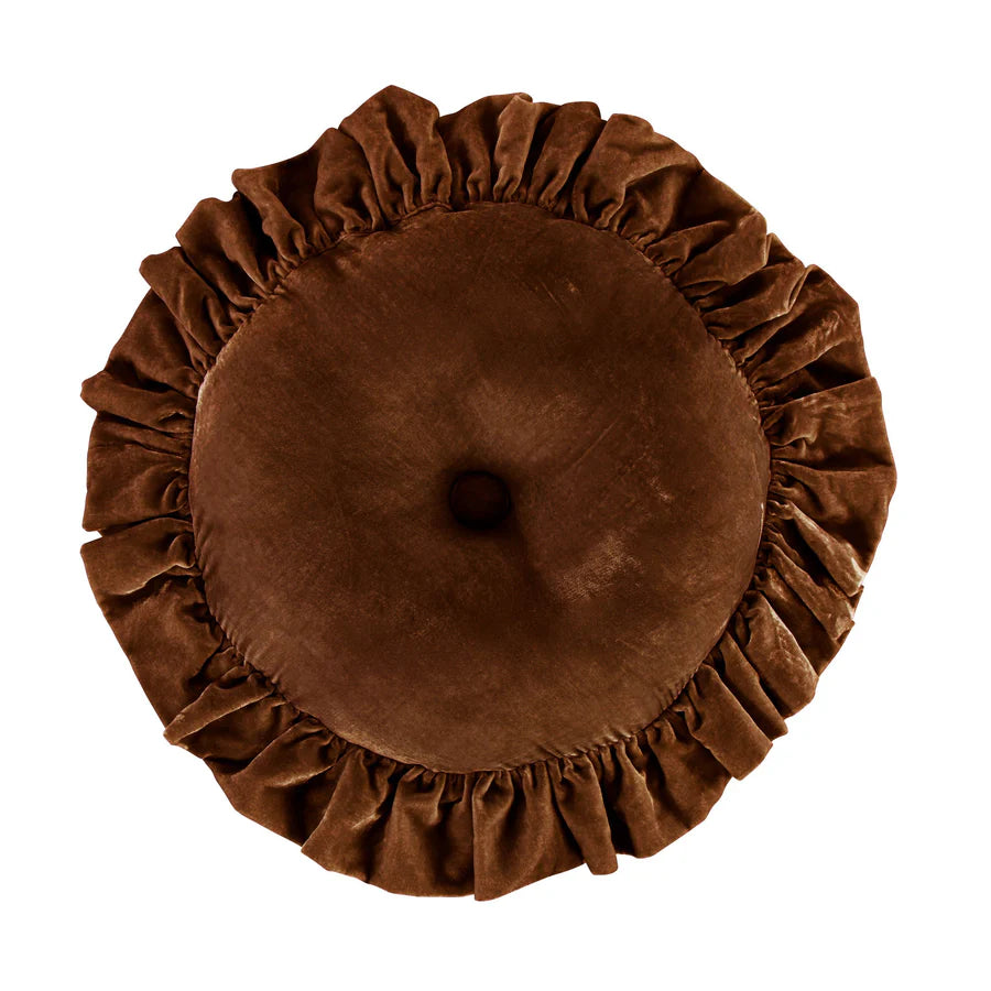 Stella Faux Silk Velvet Round Pillow