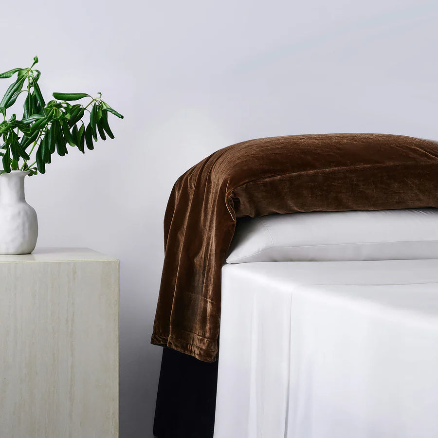 Stella Faux Silk Velvet Waterfall Pillowcase Set