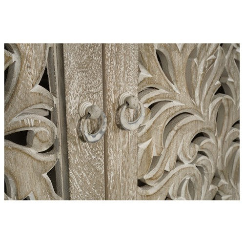 upscale handcarved mango wood console