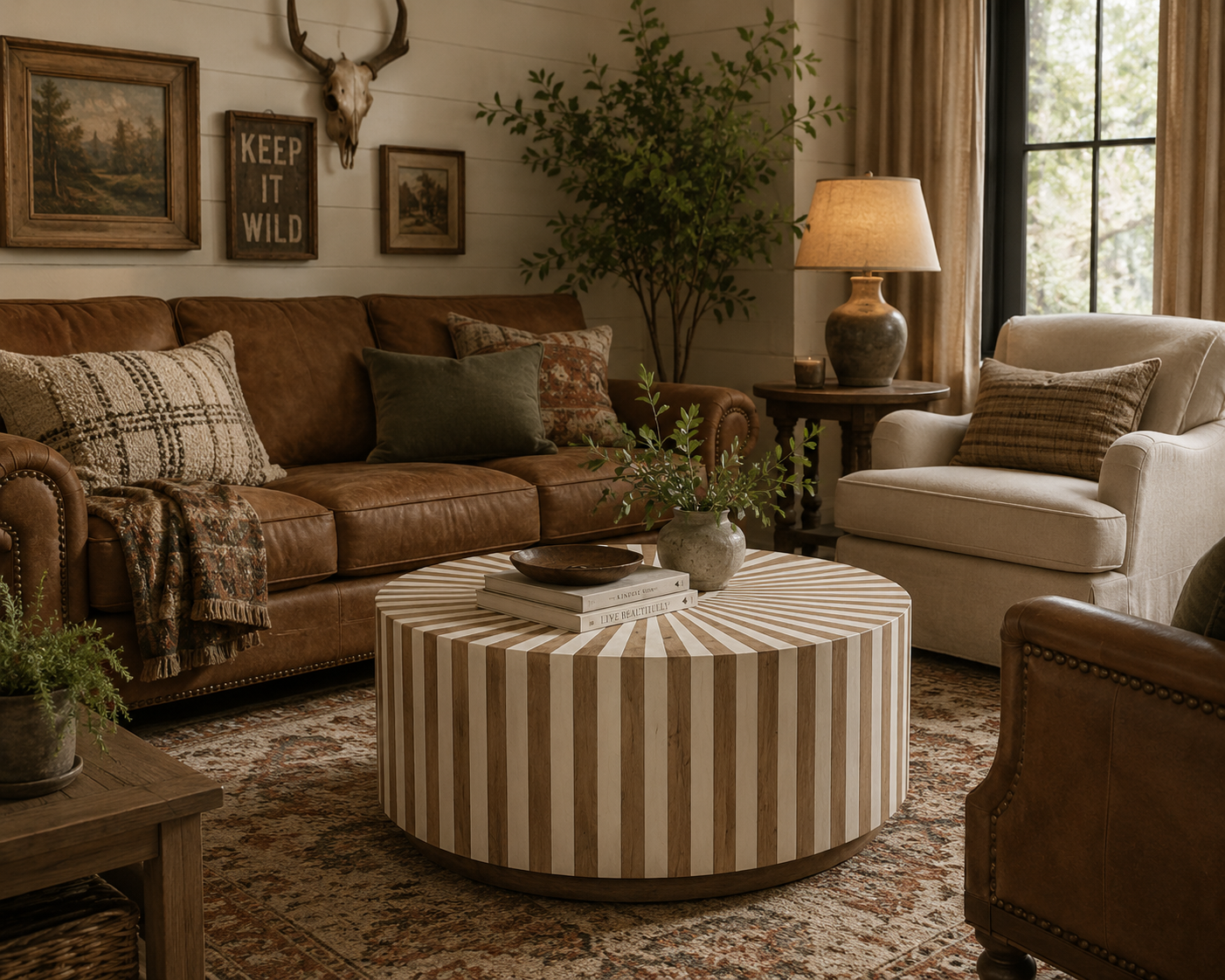Austen Striped Coffee Table