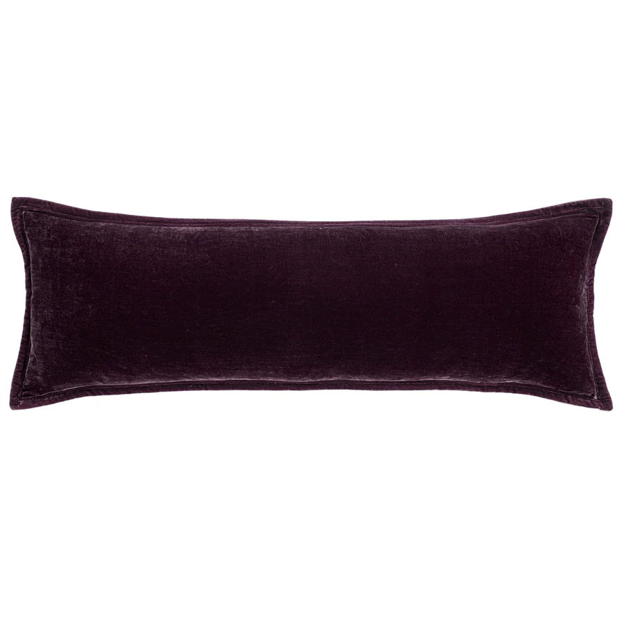 Stella Faux Silk Velvet Long Lumbar Pillow