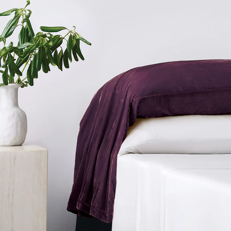 Stella Faux Silk Velvet Waterfall Pillowcase Set
