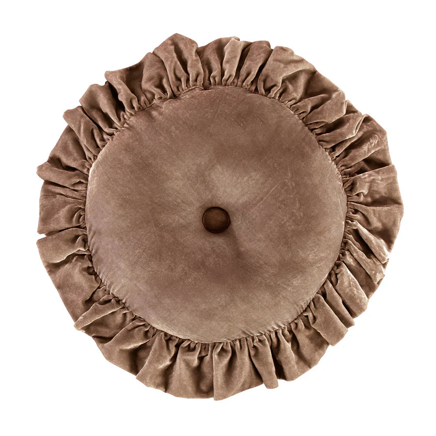 Stella Faux Silk Velvet Round Pillow