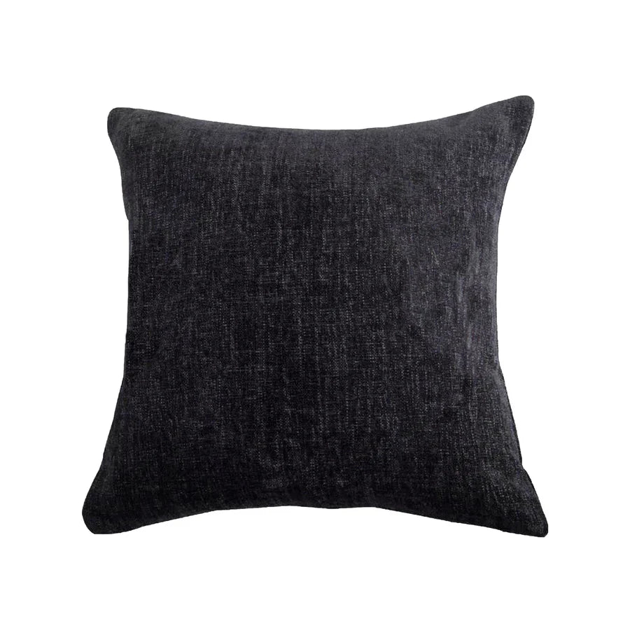 Gray Chenille Embroidered White Antler Pillow