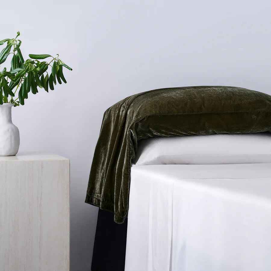 Stella Faux Silk Velvet Waterfall Pillowcase Set