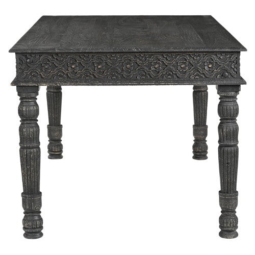 rustic hand carved dining table