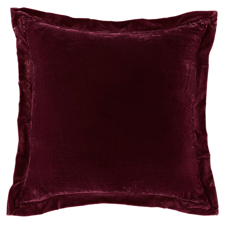 Stella Faux Silk Velvet Flanged Euro Sham