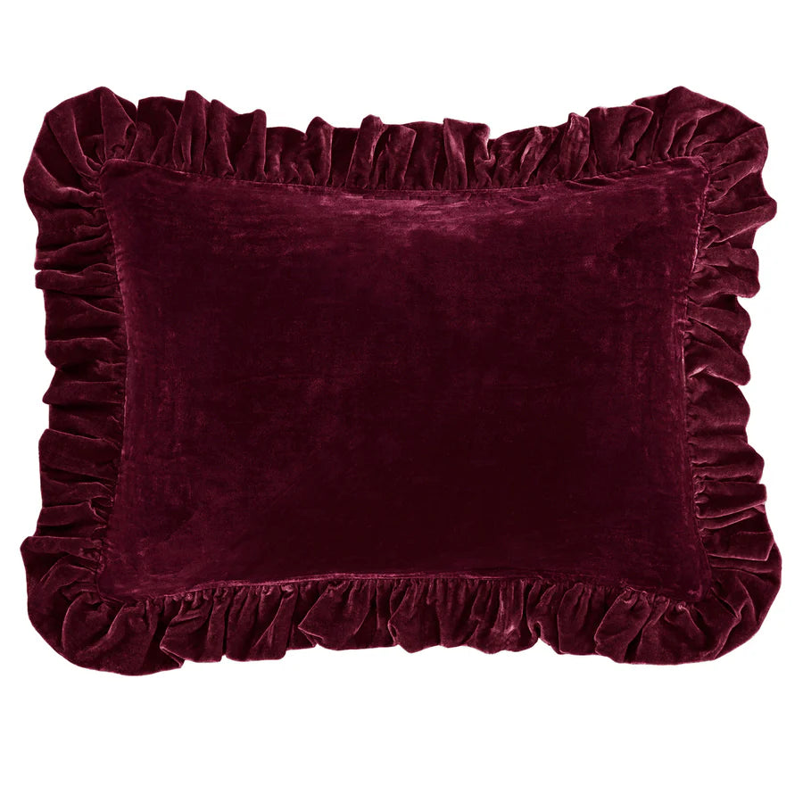 Stella Faux Silk Velvet Oblong Pillow