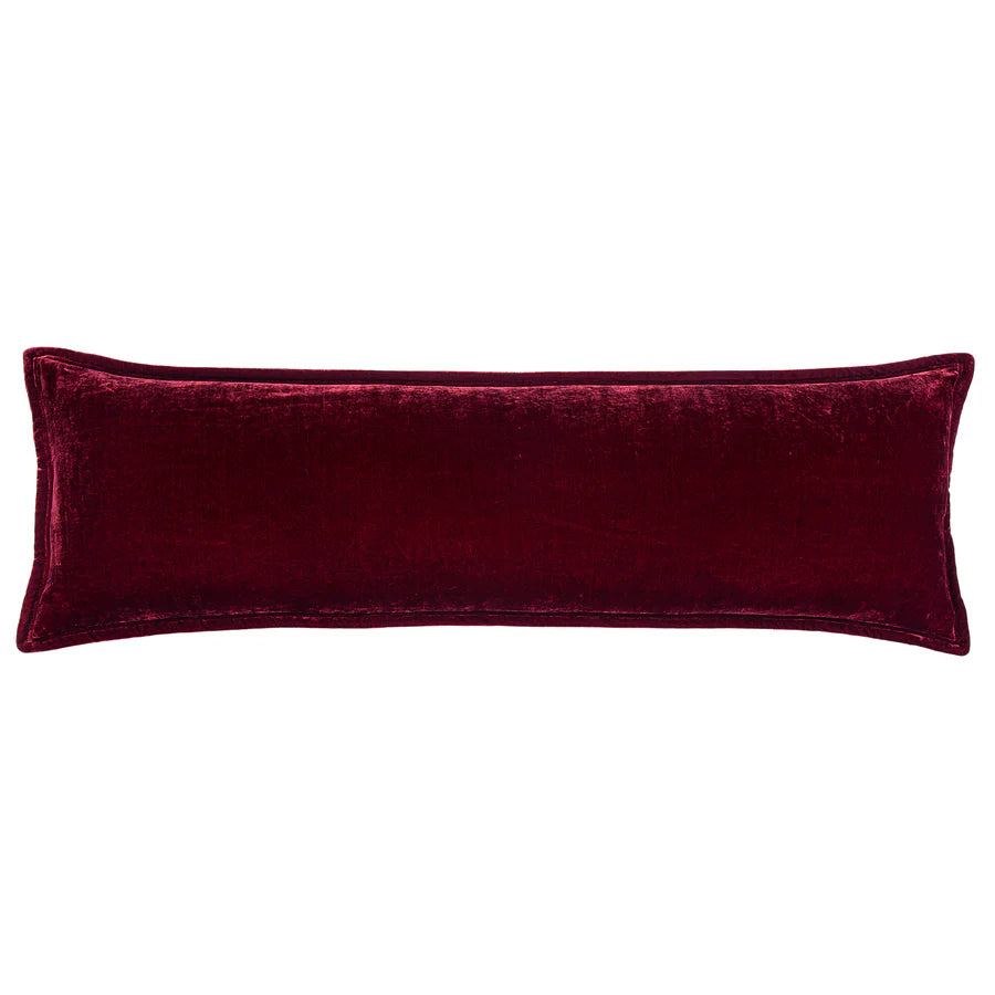 Stella Faux Silk Velvet Long Lumbar Pillow