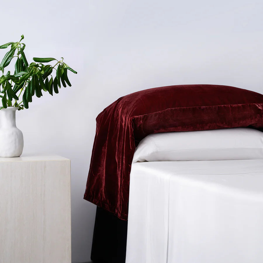 Stella Faux Silk Velvet Waterfall Pillowcase Set