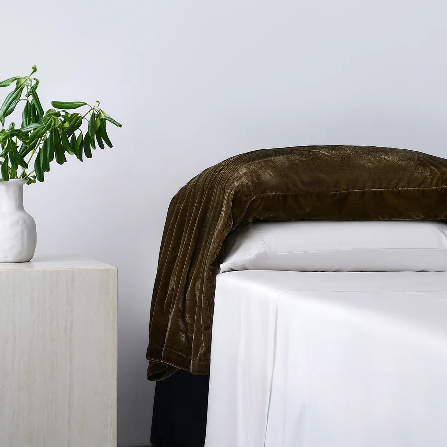Stella Faux Silk Velvet Waterfall Pillowcase Set