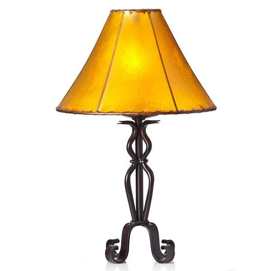 This timeless, Hand Forged Iron Table Lamp is a stylish and functional addition to any home. The rustic design creates a unique, distinguished look, while the durable iron ensures it stands the test of time. Perfect for adding a touch of class to any room.