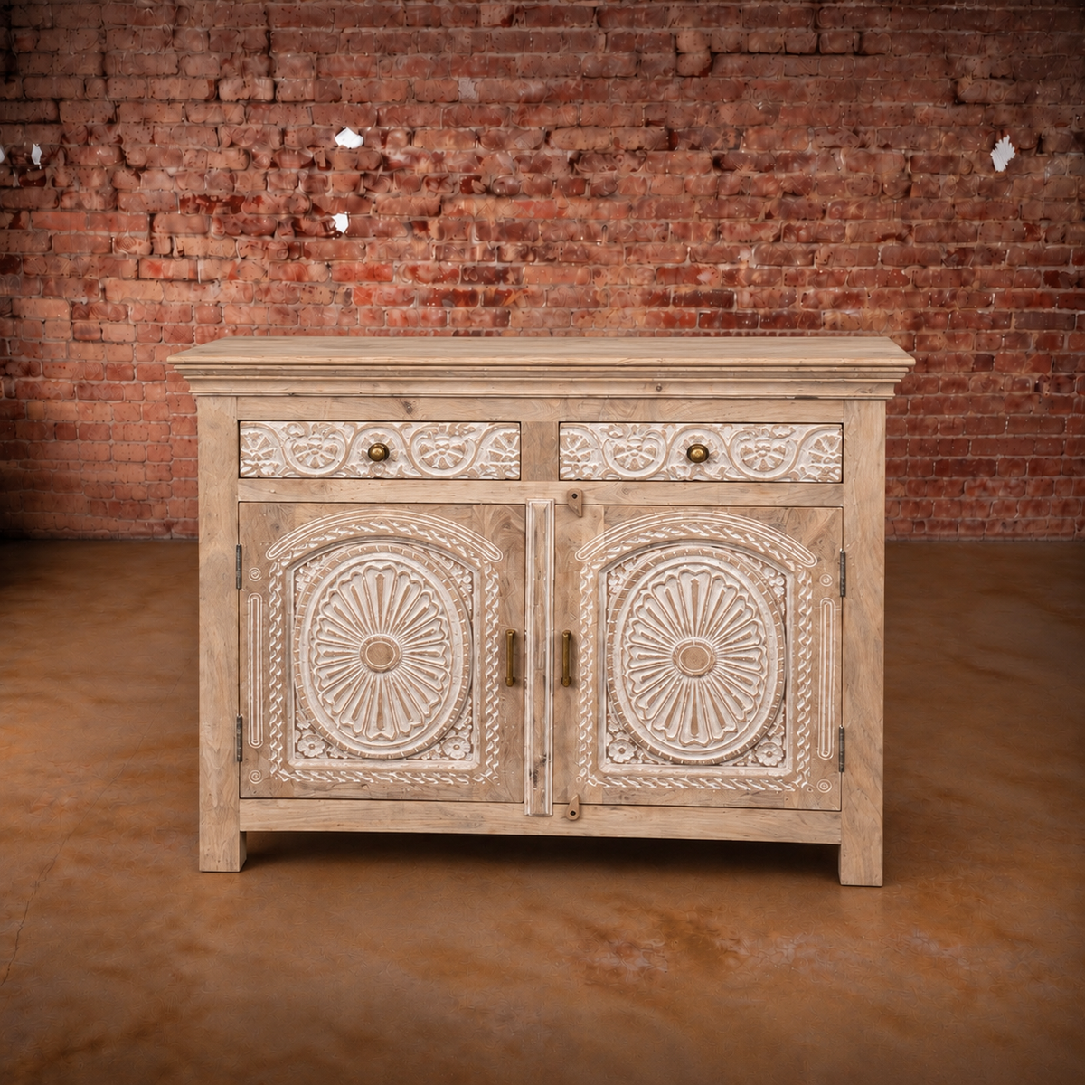Hanna White (2 Door / 2 Drawer) Mango Wood Console