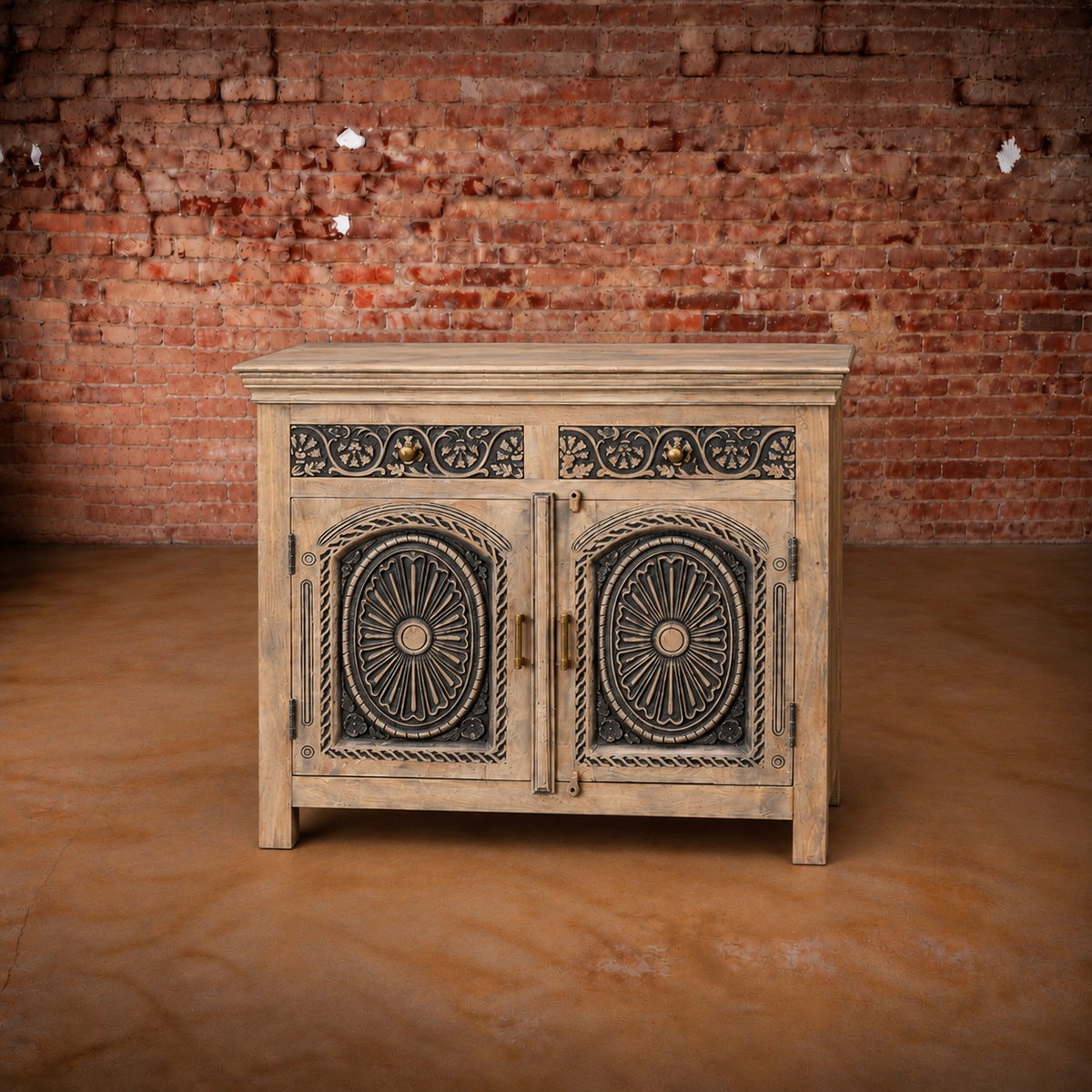 Hanna Black (2 Door / 2 Drawer) Mango Wood Console
