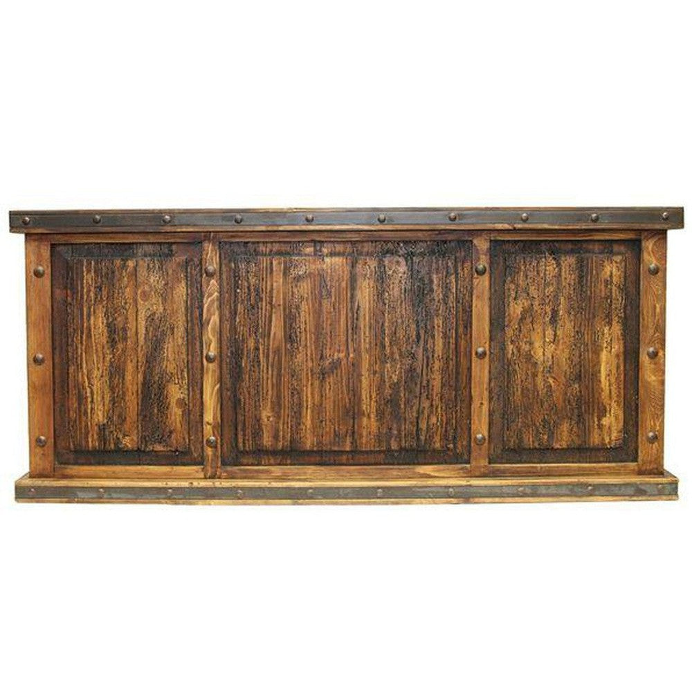 The Laguna Desk is the perfect combination of style and function. Made with reclaimed wood and featuring metal banding and clavos, it is both rustic and sturdy. Its timeless design ensures it will never go out of style.