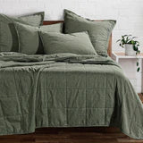 Stonewashed Cotton Canvas Coverlett Set