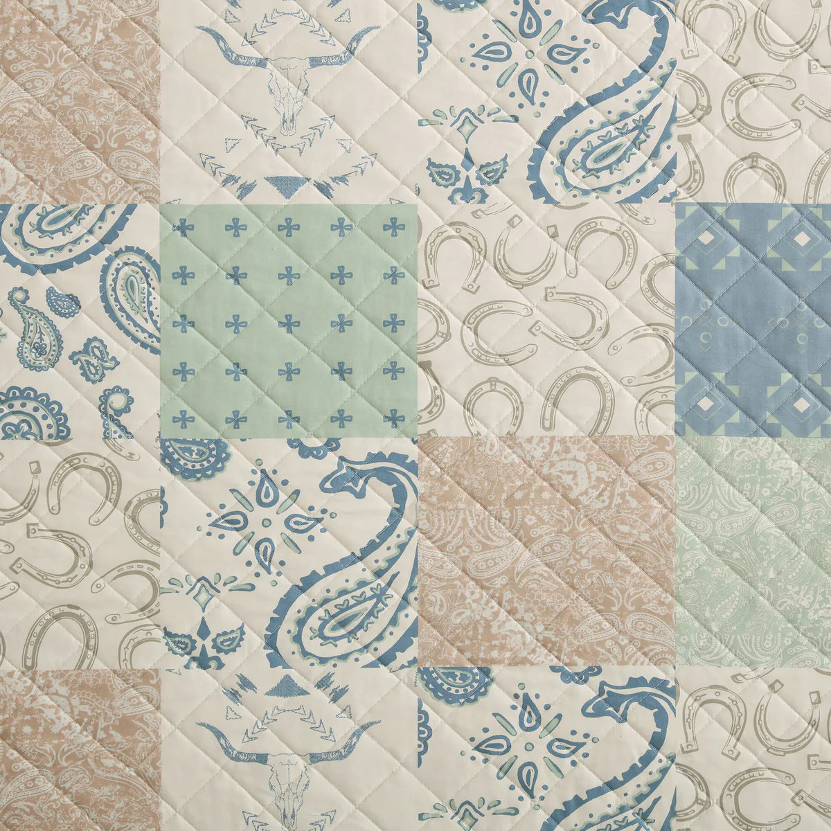 Patchwork Paisley Reversible Quilt Set
