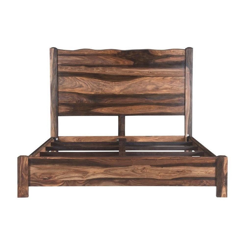 hand-crafted wood bed frame