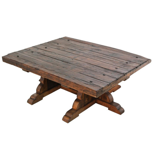 This Ruidosa Coffee Table is a classic, timeless piece crafted with reclaimed wood and nail head accents. It adds the perfect rustic ambiance to your living room while providing a stable, yet stylish, surface for your favorite coffee table books and décor.