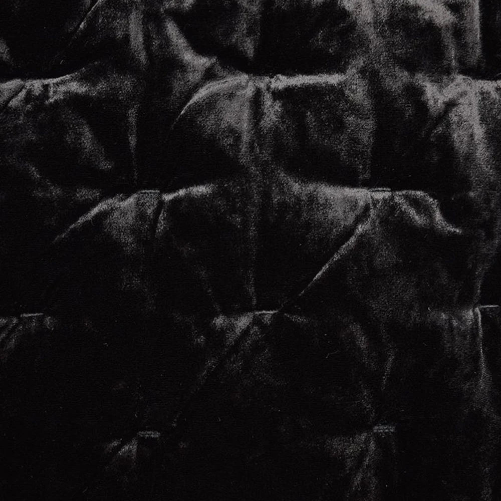 Stella Velvet Quilt - Black