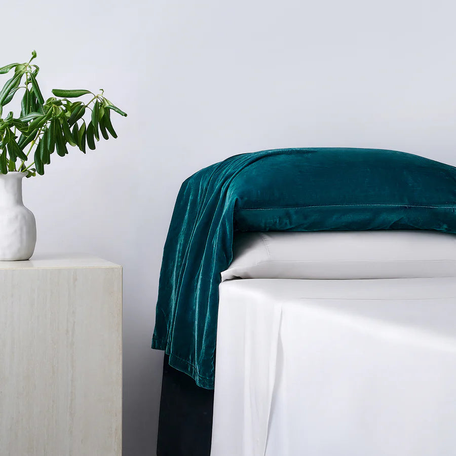 Stella Faux Silk Velvet Waterfall Pillowcase Set