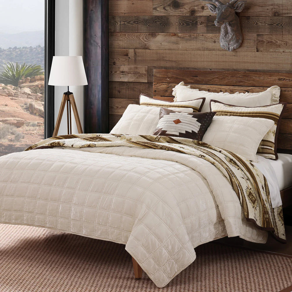 Velvet Double Box Stitch Quilt Set