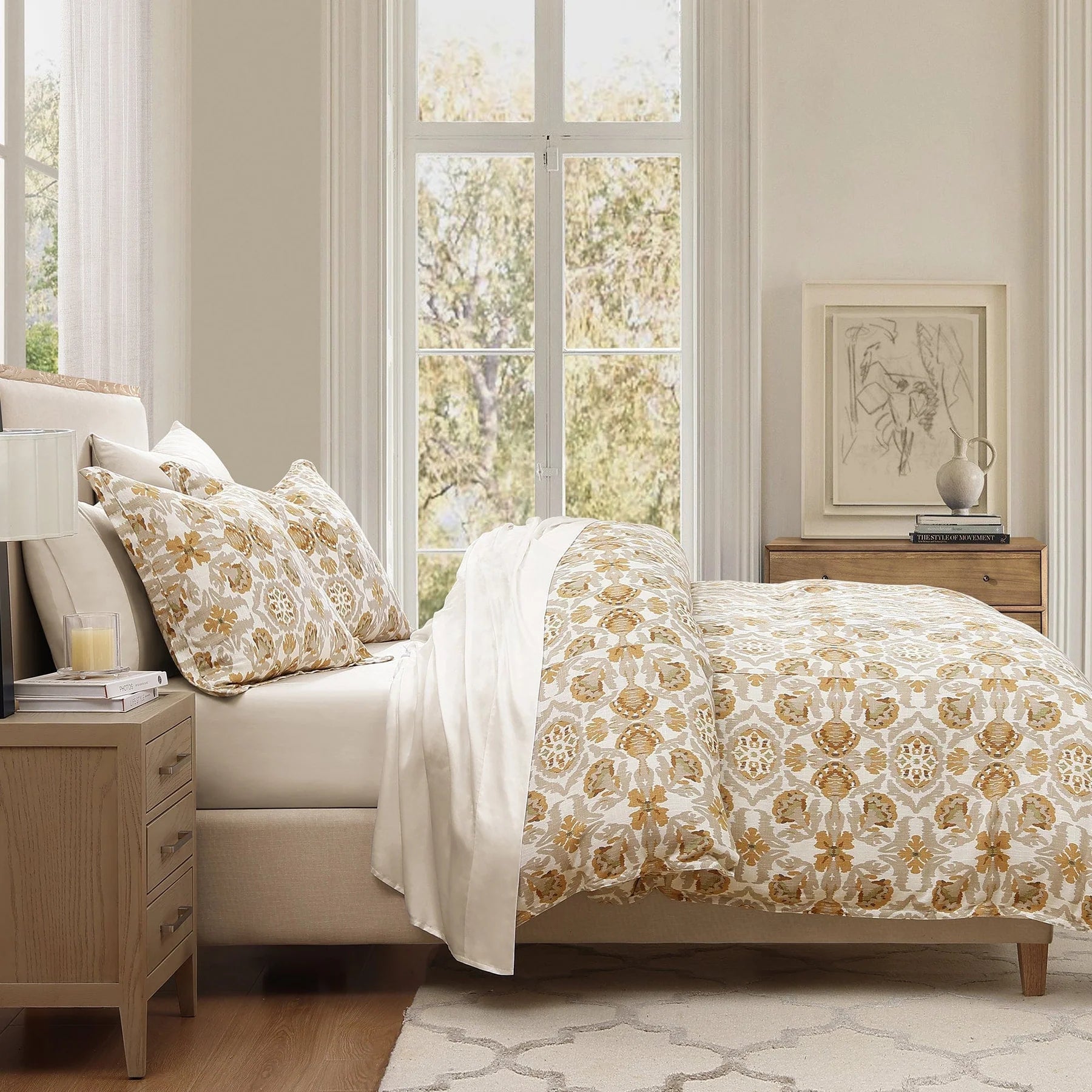 High-End-Western-Mustard-Cream-Bedding