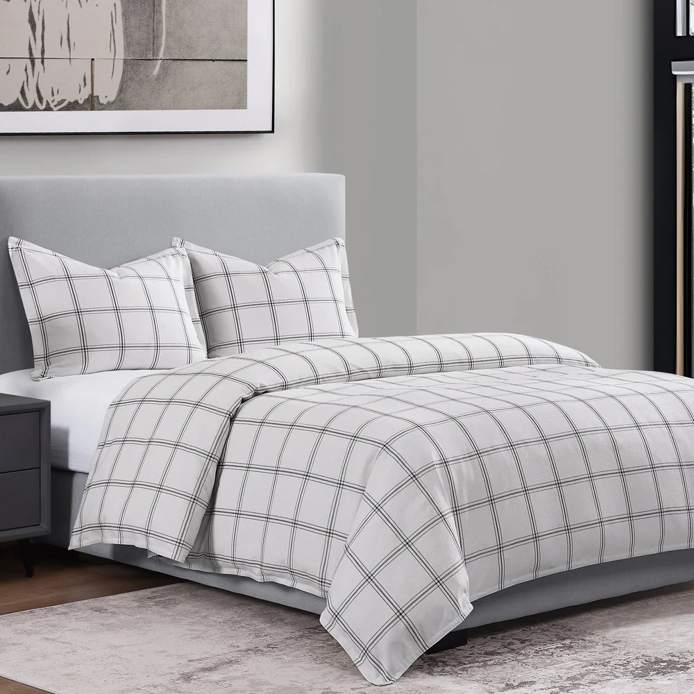 Windowpane Plaid Comforter Set