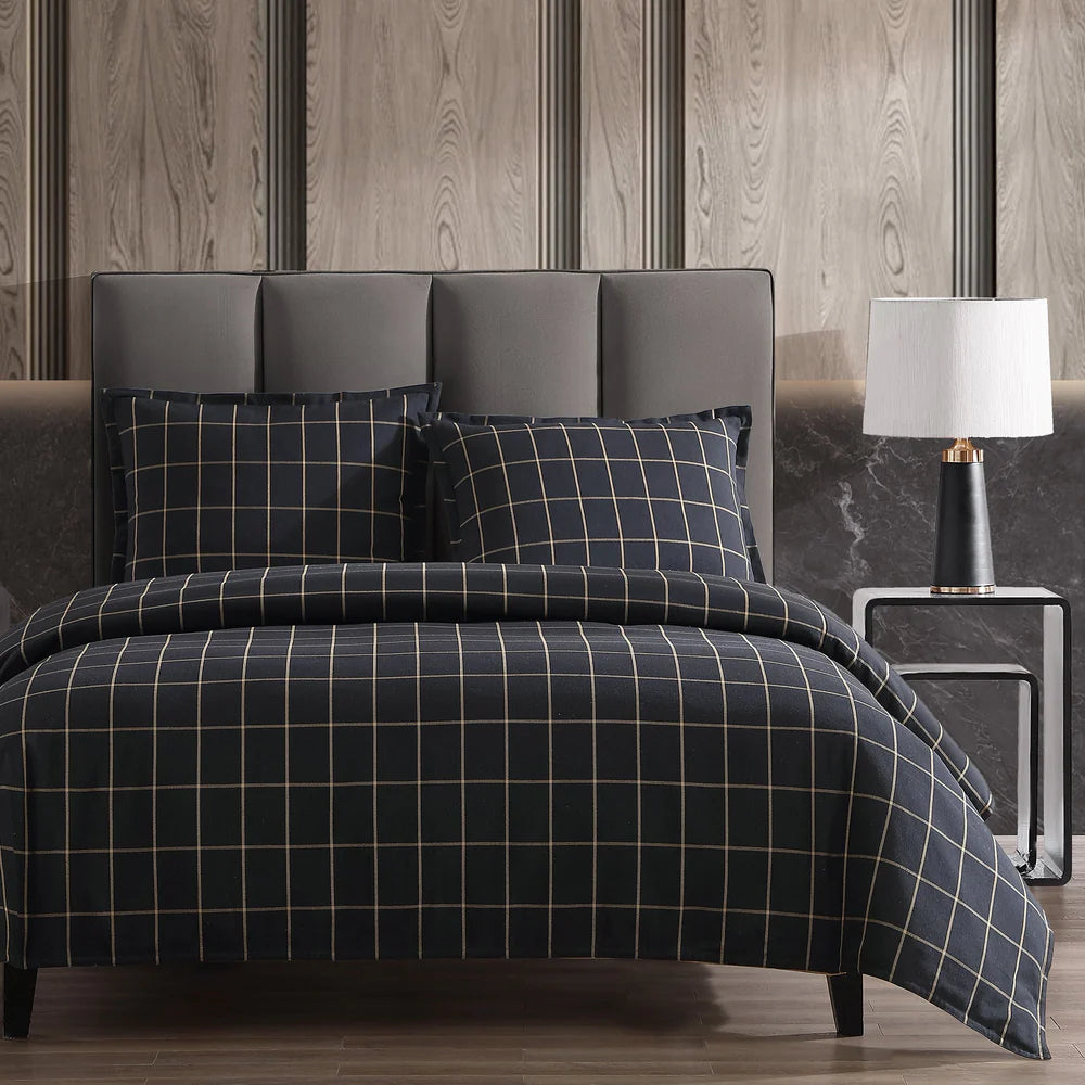 Windowpane Plaid Comforter Set