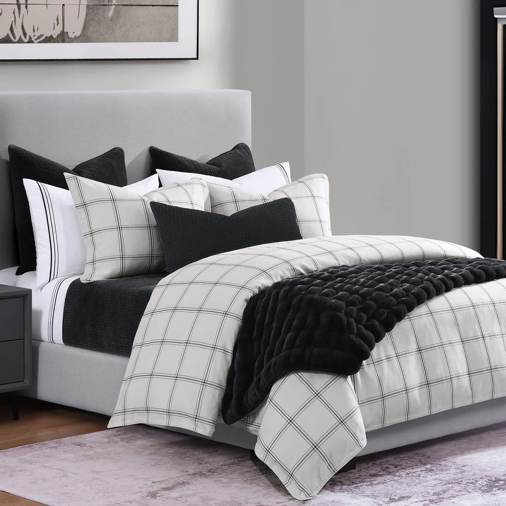 Windowpane Plaid Comforter Set