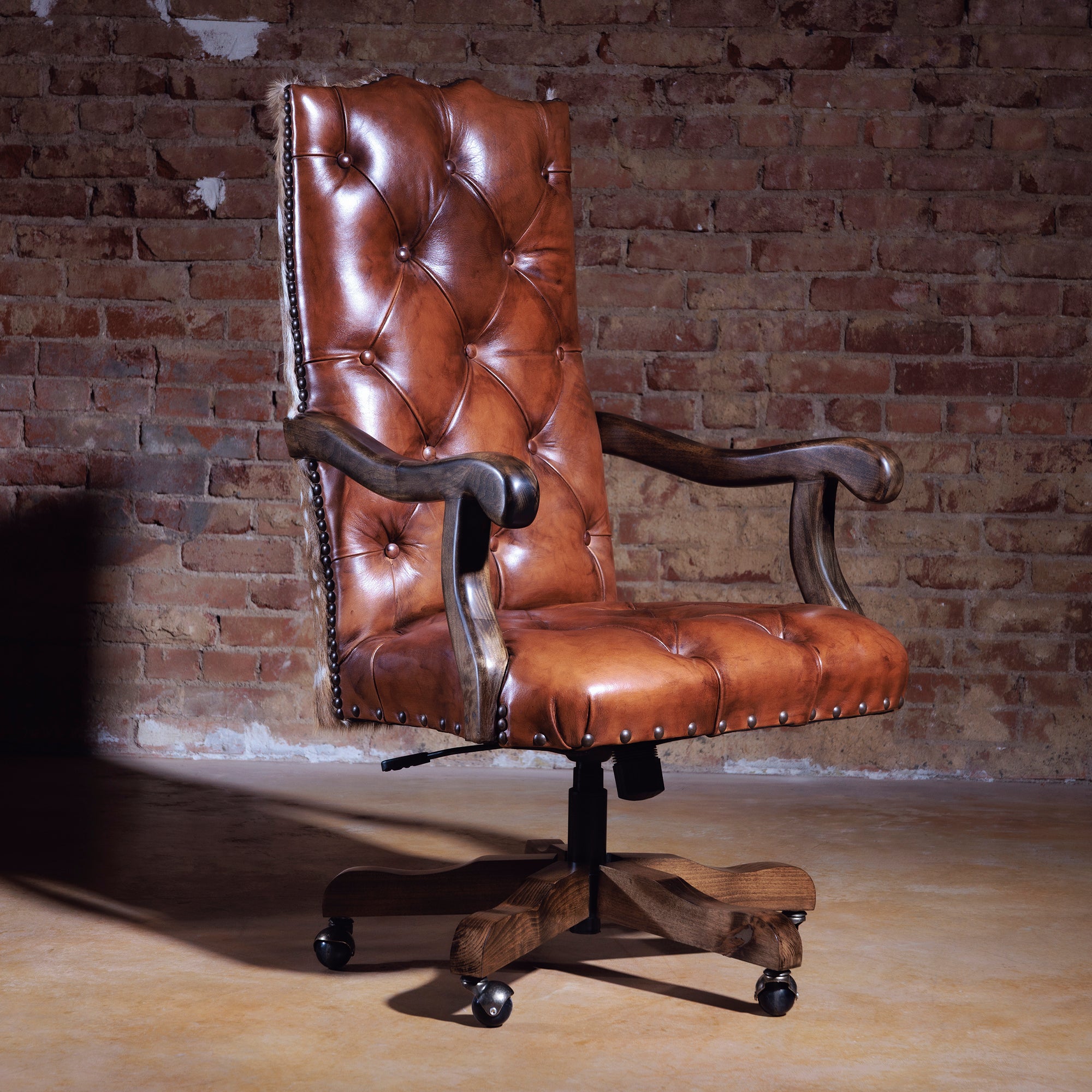 mountain home leather and axis desk chair