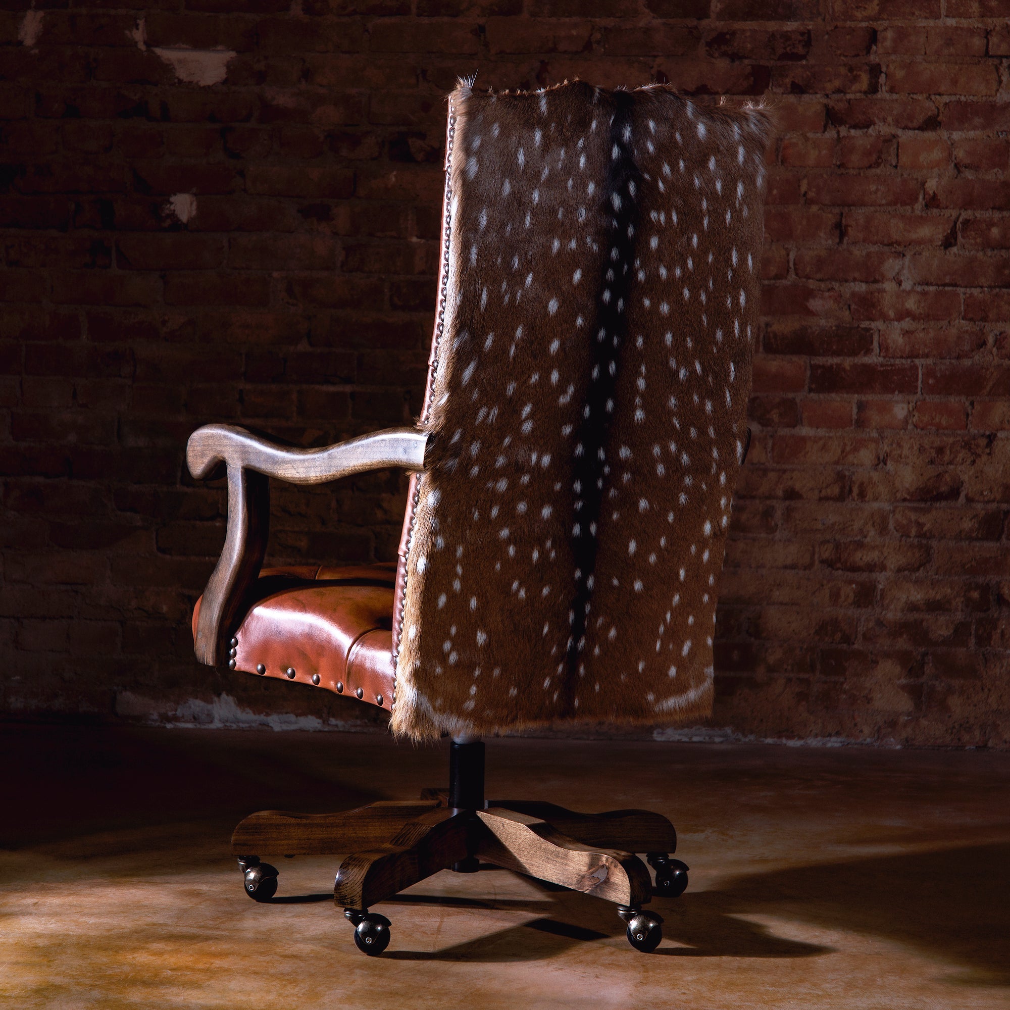 mountain home leather and axis desk chair