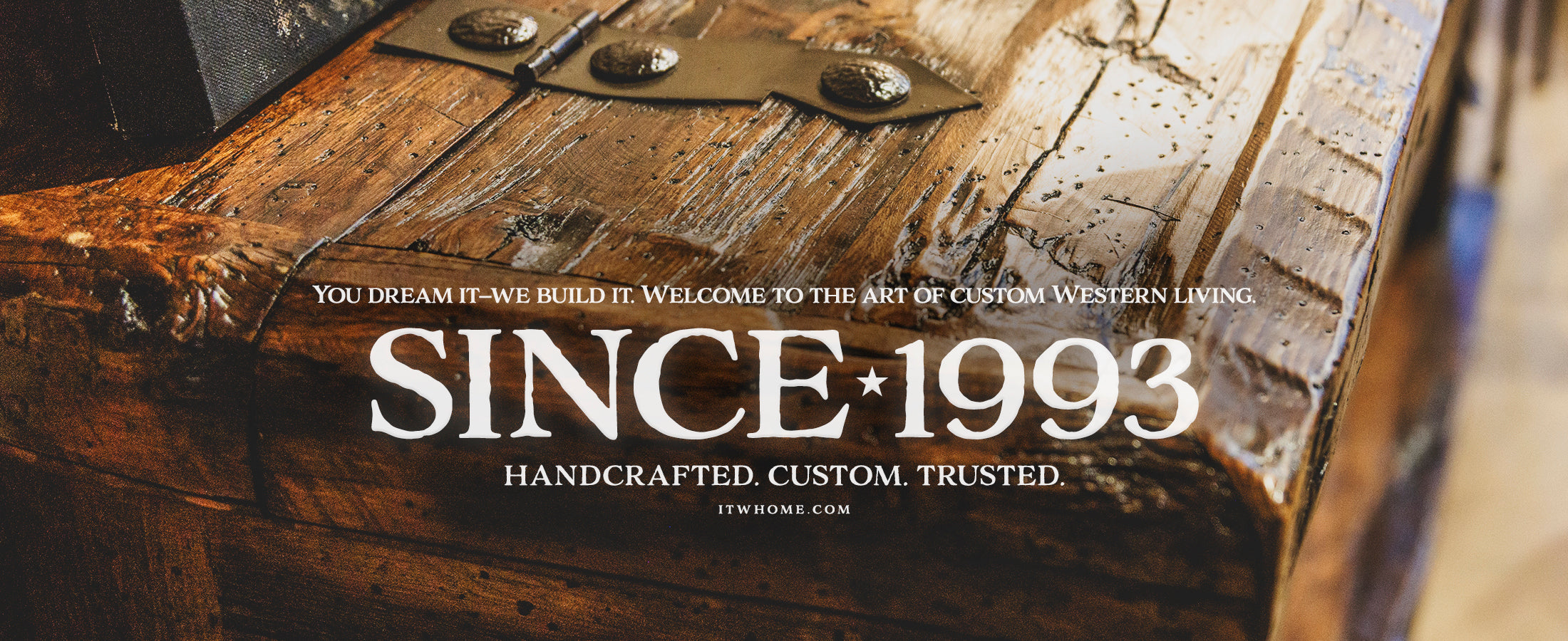 Custom Western furniture handcrafted with top-grain leather and rustic materials for luxury mountain homes and ranch retreats, family-owned and operated since 1993