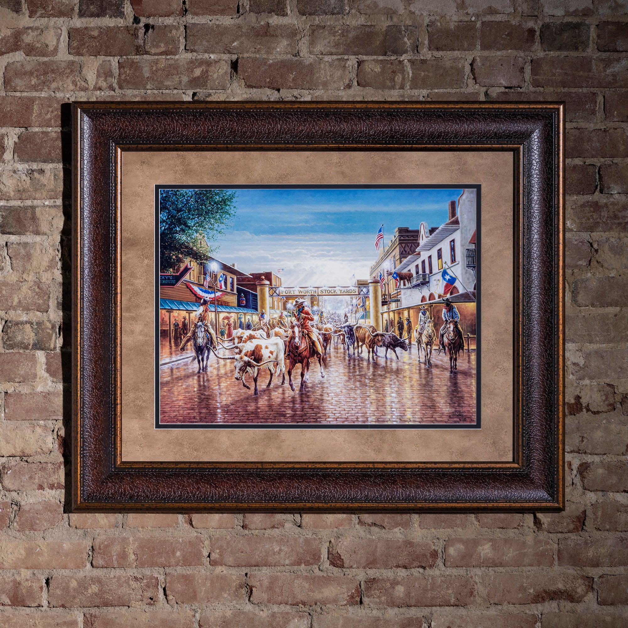 Fort Worth Stock Yards Painting by Jack Terry