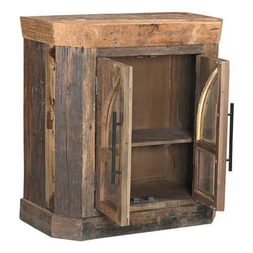 rustic reclaimed wood storage cabinet