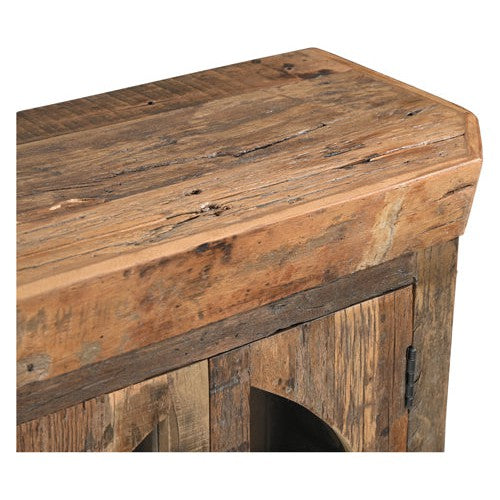 rustic reclaimed wood storage cabinet