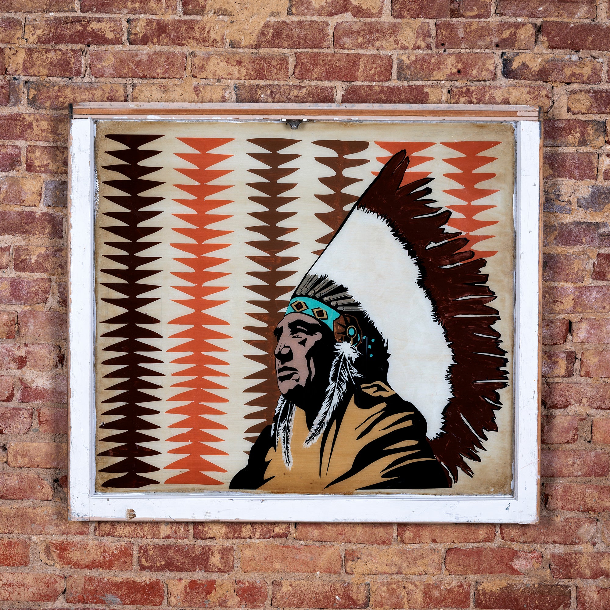 western wall art of indian chief