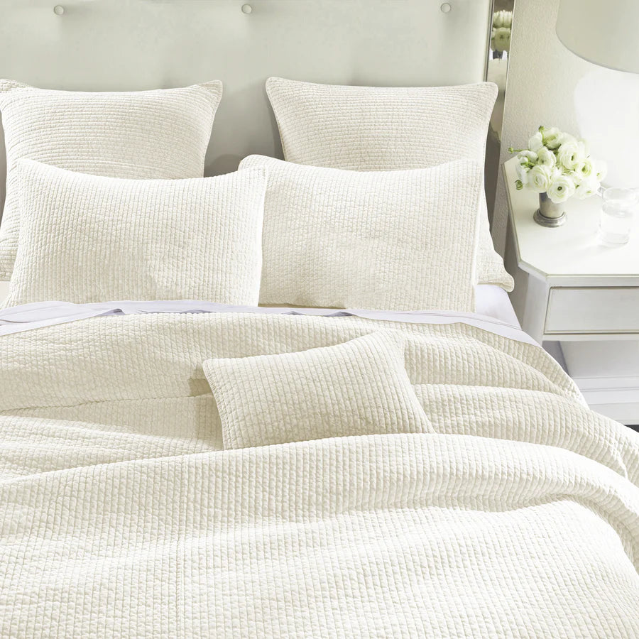 Stonewashed Cotton Velvet Quilt Set