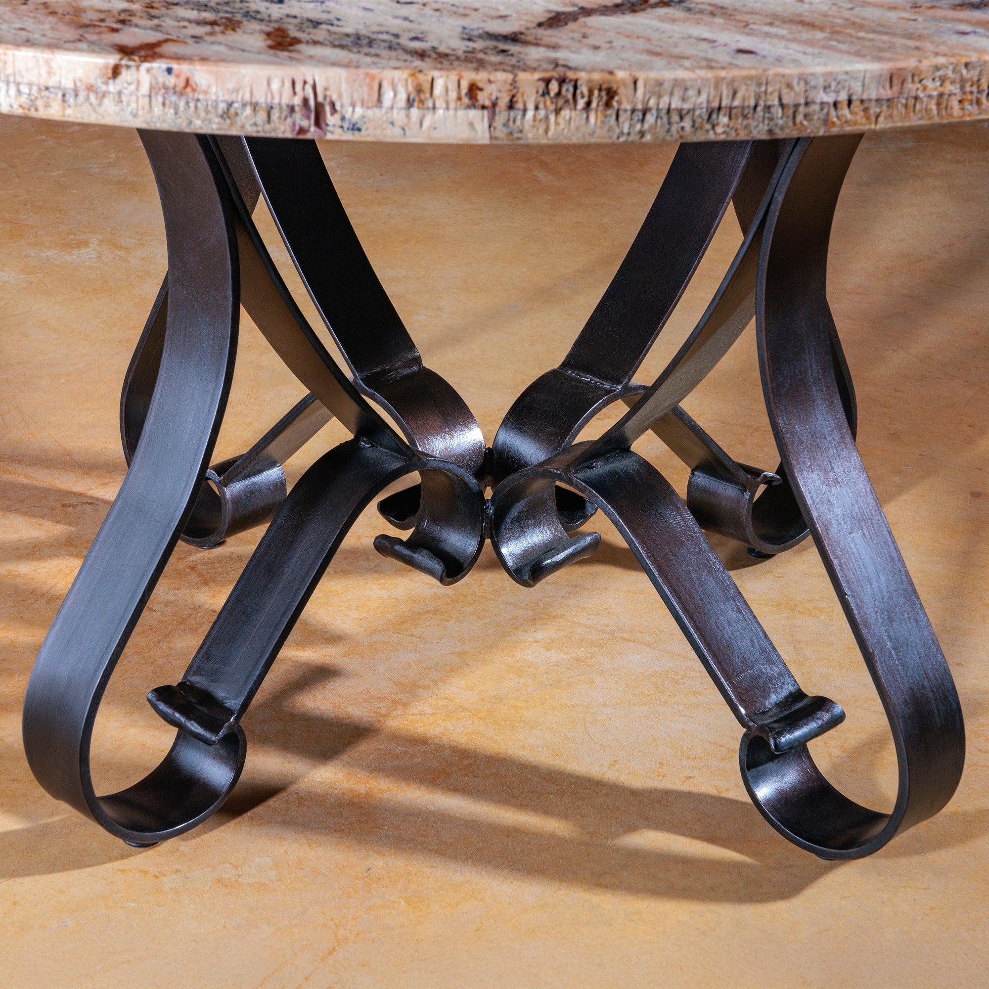 rustic-round-travertine-dining-table