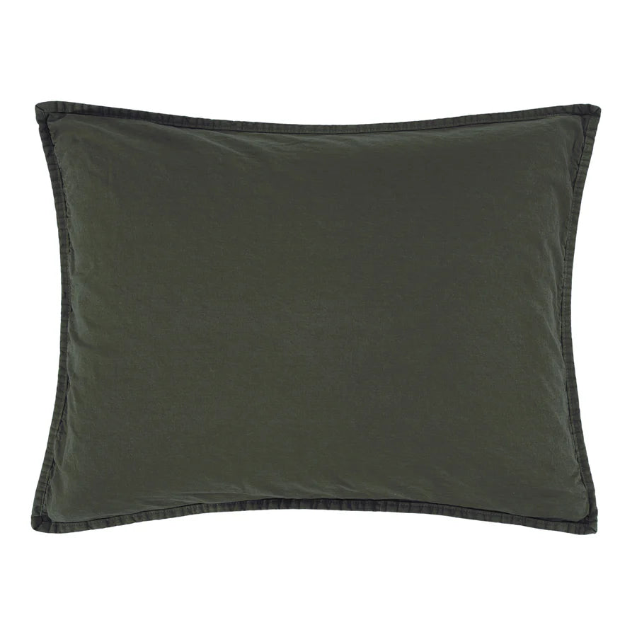 Stonewashed Cotton Canvas Pillow Sham