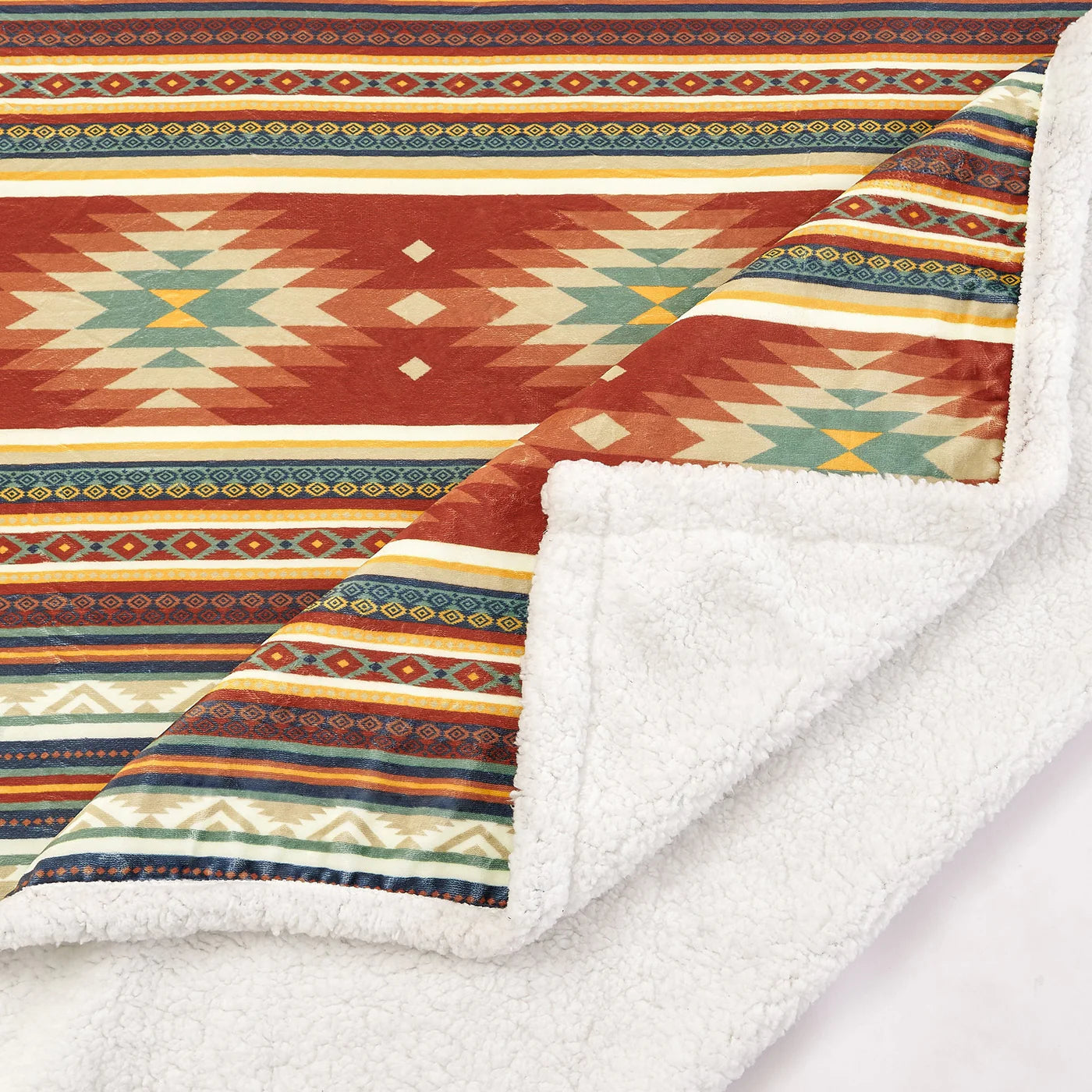 The Sol Campfire Throw is an affordable answer to stylish Southwestern design. Featuring vibrant Aztec prints and a Sherpa reverse, this lightweight throw provides luxurious comfort and warmth. Perfect for cozy nights at home or around a campfire, this throw offers practicality and stylish sophistication.