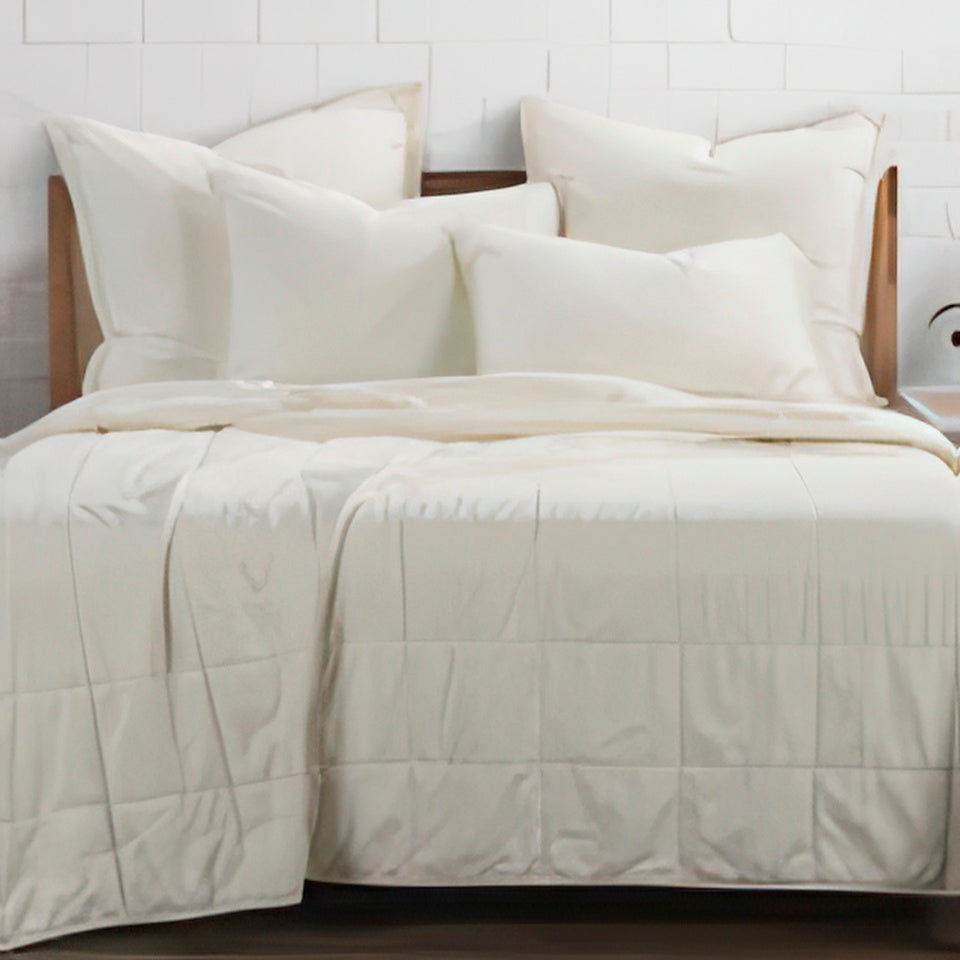 Stonewashed Cotton Canvas Coverlett Set